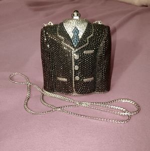 Stephanie Suit & Tie Bling Clutch*New w/ tag